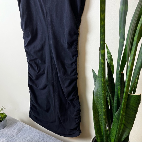 Splendid Black Tee Shirt Ruched Side Dress - Picture 10 of 14